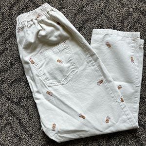 Baggy high waist floral pants from South Korea